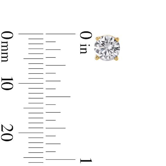 CT. T.w. Certified Lab-Grown Diamond Solitaire Stud Earrings in 14K Gold (F/Si2