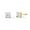 Thumbnail Image 1 of 3/4 CT. T.W. Princess-Cut Certified Lab-Grown Diamond Solitaire Stud Earrings in 14K Gold (F/SI2)