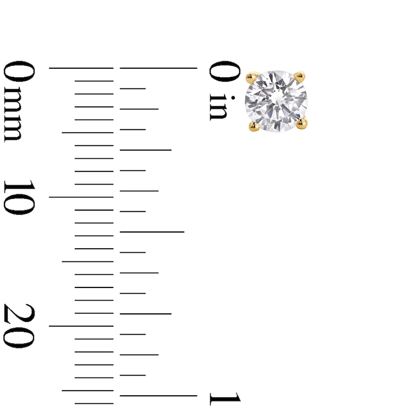 Main Image 3 of 3/4 CT. T.W. Certified Lab-Grown Diamond Solitaire Stud Earrings in 14K Gold (F/SI2)