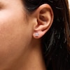 Thumbnail Image 2 of 1 CT. T.W. Princess-Cut Certified Lab-Grown Diamond Solitaire Stud Earrings in 14K Gold (F/SI2)