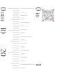 Thumbnail Image 3 of 1 CT. T.W. Princess-Cut Certified Lab-Grown Diamond Solitaire Stud Earrings in 14K Gold (F/SI2)