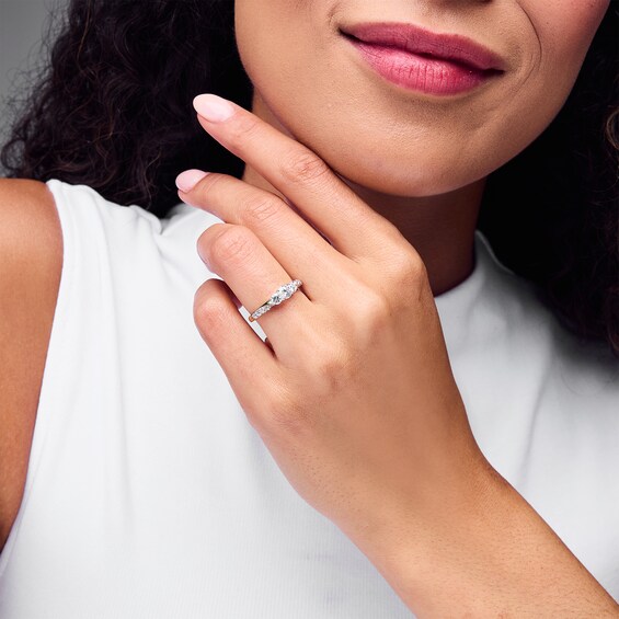 1 CT. T.w. Diamond Past Present Future® Engagement Ring in 10K Gold