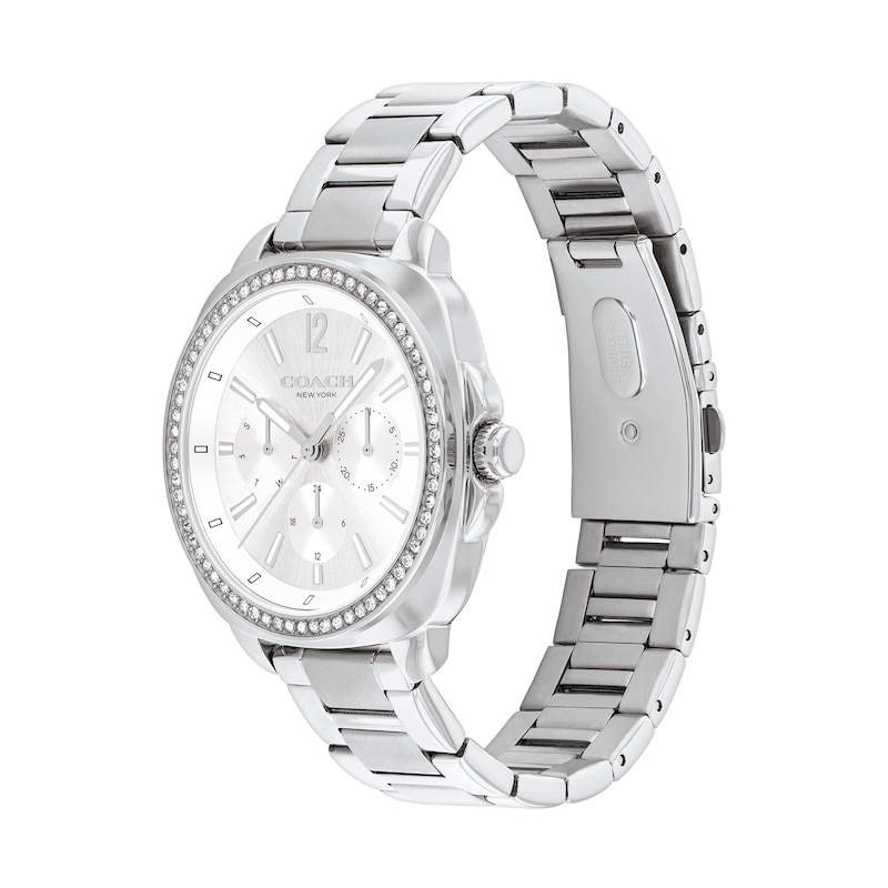 Main Image 2 of Ladies’ Coach Kitt Crystal Accent Chronograph Watch with Silver-Tone Dial (Model: 14504400)