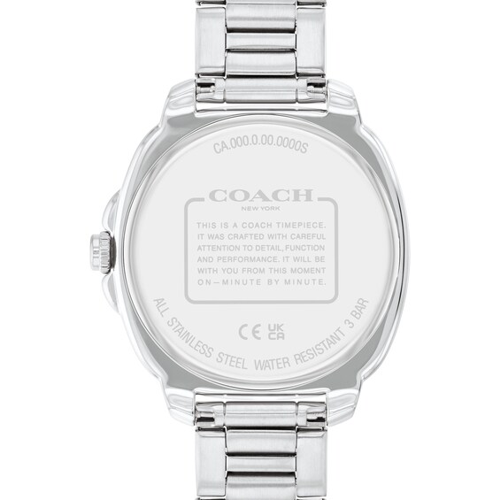 Ladiesâ Coach Kitt Crystal Accent Chronograph Watch with Silver-Tone Dial (Model: 14504400)
