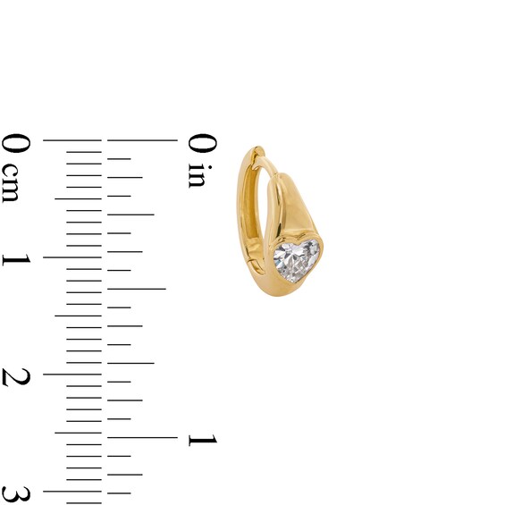 1/3 CT. Heart-Shaped Lab-Grown Diamond Solitaire Single Hoop Earring in 10K Gold