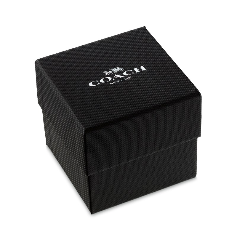 Main Image 6 of Men’s Coach Charter Black IP Red Silicone Strap Chronograph Watch with Black Dial (Model: 14602710)