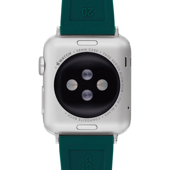 Ladiesâ Coach Apple Watch Straps Green Logo Interchangeable Replacement Band Smart Watch Attachment (Model: 14700256)