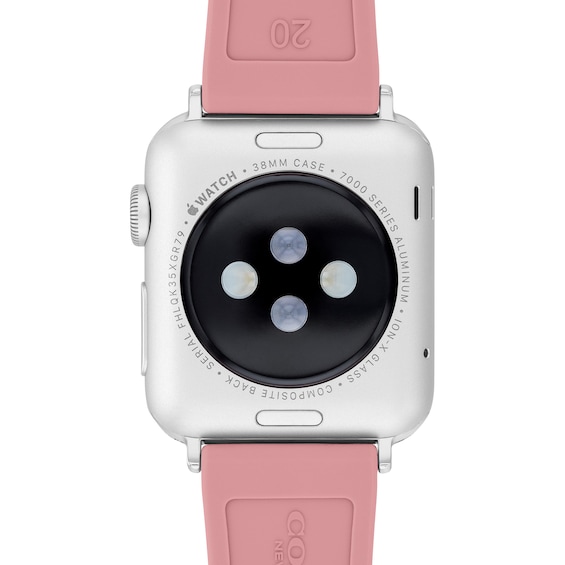 Ladies’ Coach Apple Watch Straps Blush Logo Interchangeable Replacement Band Smart Watch Attachment (Model: 14700266)