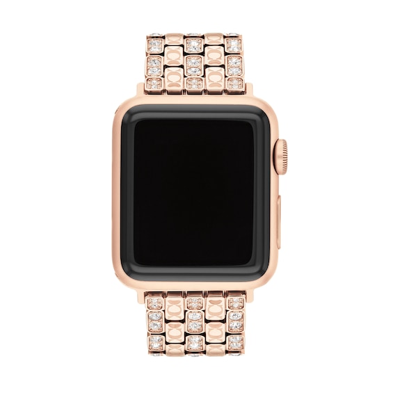 Ladiesâ Coach Apple Watch Crystal Straps Interchangeable Replacement Band Smart Watch Attachment (Model: 14700263)