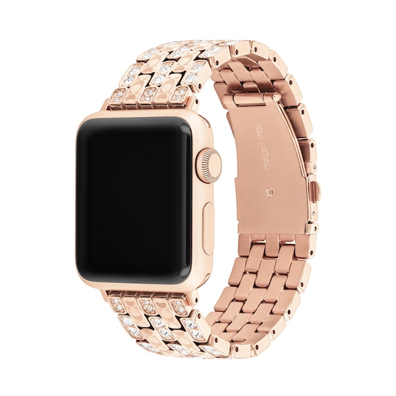Ladiesâ Coach Apple Watch Crystal Straps Interchangeable Replacement Band Smart Watch Attachment (Model: 14700263)