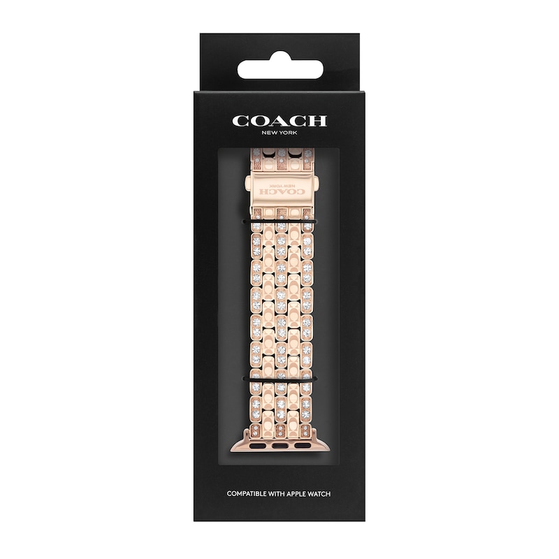 Main Image 4 of Ladies’ Coach Apple Watch Crystal Straps Interchangeable Replacement Band Smart Watch Attachment (Model: 14700263)