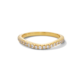 Vera Wang Love Collection Lab-Grown Diamonds by Vera Wang Love 1/3 CT. T.W. Contour Anniversary Band in 14K Gold (F/VS2)