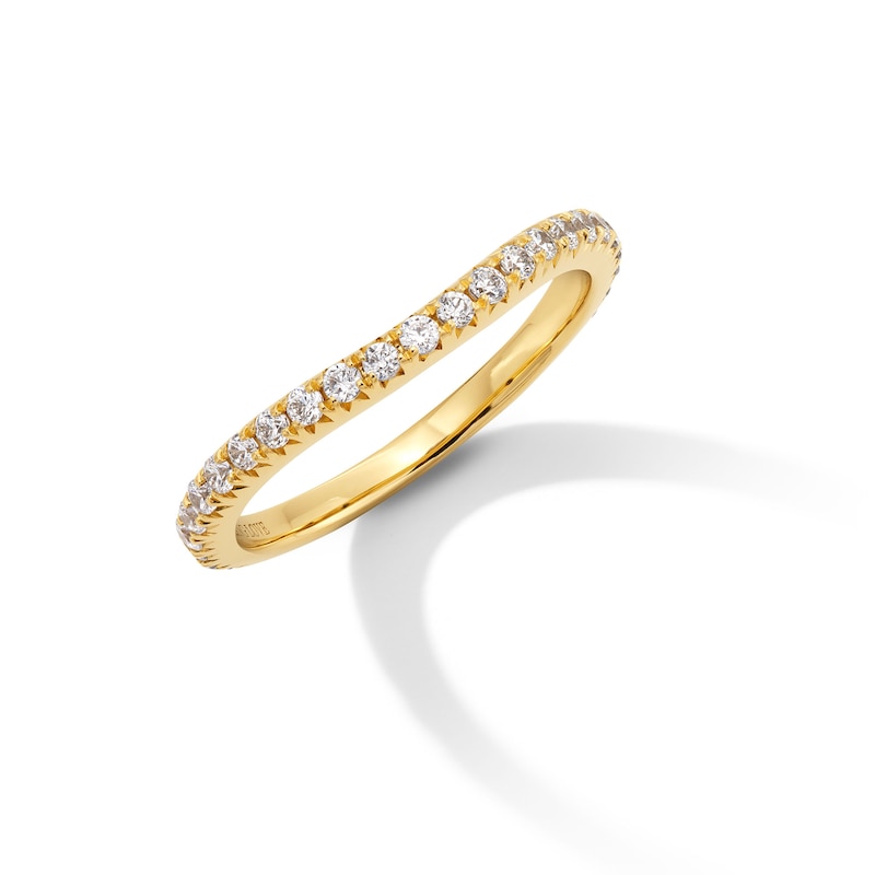 Main Image 3 of Vera Wang Love Collection Lab-Grown Diamonds by Vera Wang Love 1/3 CT. T.W. Contour Anniversary Band in 14K Gold (F/VS2)