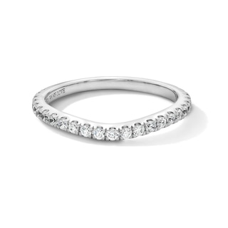 Vera Wang Love Collection Lab-Grown Diamonds by Vera Wang Love 1/3 CT. T.W. Contour Anniversary Band in 14K White Gold (F/VS2)