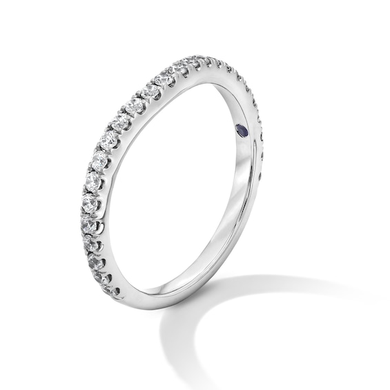 Vera Wang Love Collection Lab-Grown Diamonds by Vera Wang Love 1/ CT. T.w. Contour Anniversary Band in 14K White Gold (F/Vs2