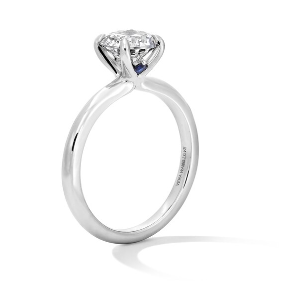 Vera Wang Love Collection 1-1/2 CT. Certified Diamond Solitaire Engagement Ring in 14K White Gold (I/Si2)