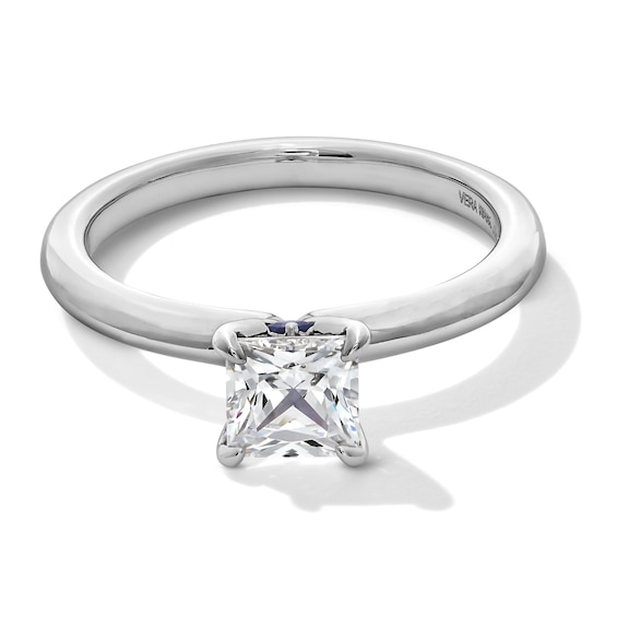 Vera Wang Love Collection 1 CT. Princess-Cut Diamond Solitaire Engagement Ring in 14K White Gold (I/Si2)