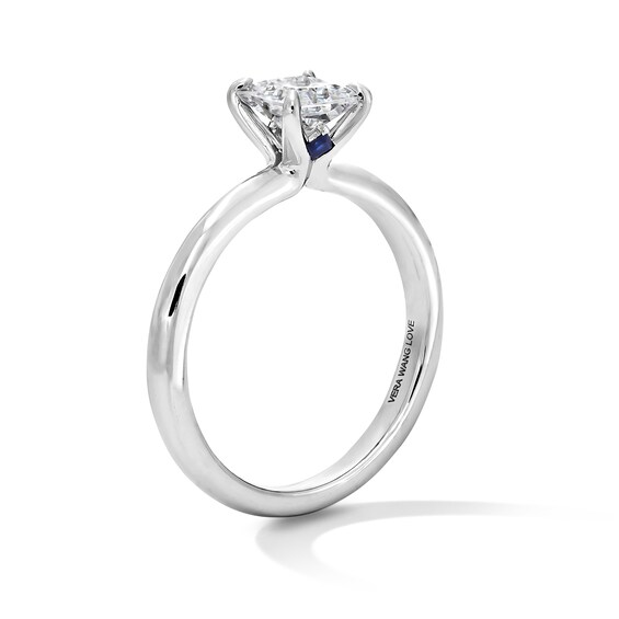 Vera Wang Love Collection 1 CT. Princess-Cut Diamond Solitaire Engagement Ring in 14K White Gold (I/Si2)