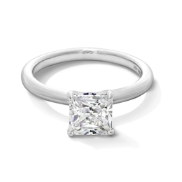 Vera Wang Love Collection 1-1/2 CT. Princess-Cut Certified Diamond Solitaire Engagement Ring in 14K White Gold (I/SI2)