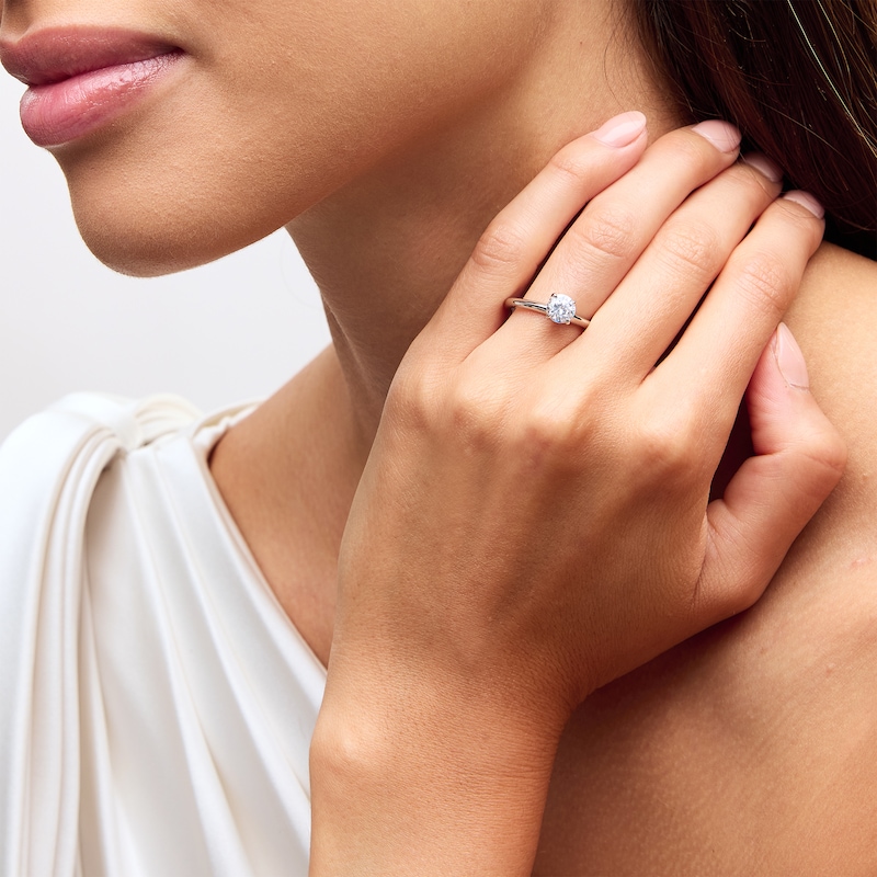 Main Image 2 of Vera Wang Love Collection 1 CT. Diamond Solitaire Engagement Ring in 14K White Gold (I/SI2)