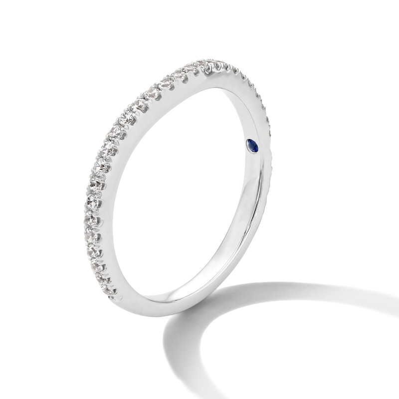 Main Image 3 of Vera Wang Love Collection Lab-Grown Diamonds by Vera Wang Love 1/4 CT. T.W. Contour Anniversary Band in 14K White Gold (F/VS2)