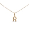 Thumbnail Image 1 of Bubble Letter "R" Initial Pendant in Hollow 14K Gold