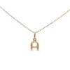 Thumbnail Image 1 of Bubble Letter "A" Initial Pendant in Hollow 14K Gold