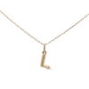 Thumbnail Image 1 of Bubble Letter "L" Initial Pendant in Hollow 14K Gold