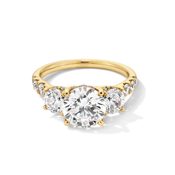 3-1/2 CT. T.w. Certified Lab-Grown Diamond Three Stone Engagement Ring in 14K Gold (F/Vs2)