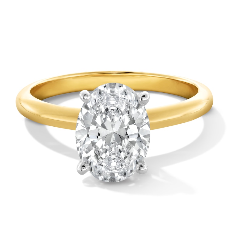 Main Image 1 of 2 CT. Oval Certified Lab-Grown Diamond Solitaire Engagement Ring in 14K Gold (F/VS2)