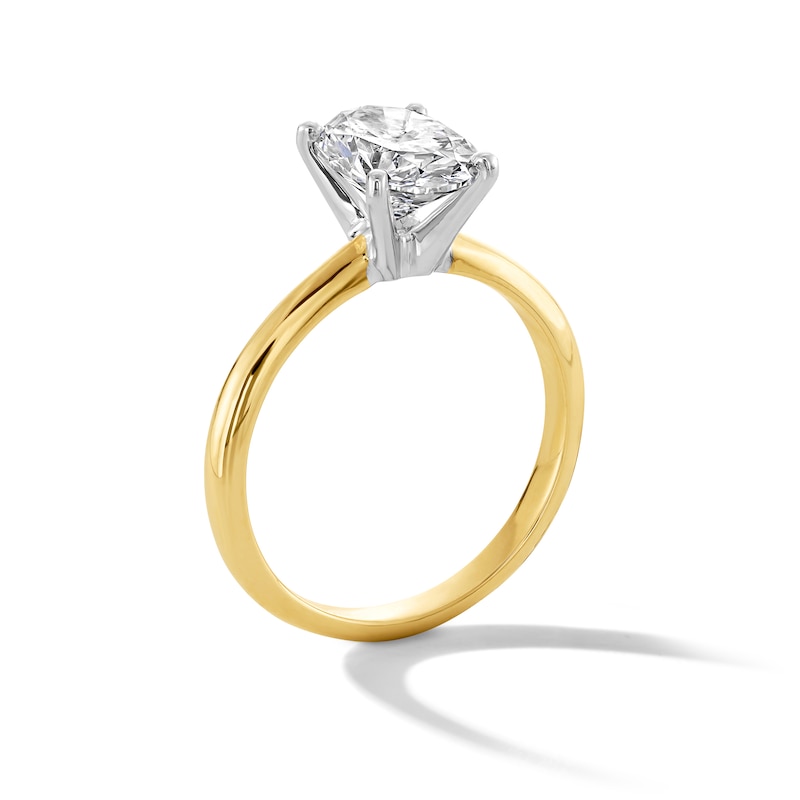 Main Image 3 of 2 CT. Oval Certified Lab-Grown Diamond Solitaire Engagement Ring in 14K Gold (F/VS2)