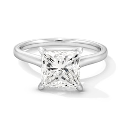 3 CT. Princess-Cut Certified Lab-Grown Diamond Solitaire Engagement Ring in 14K White Gold (F/VS2)