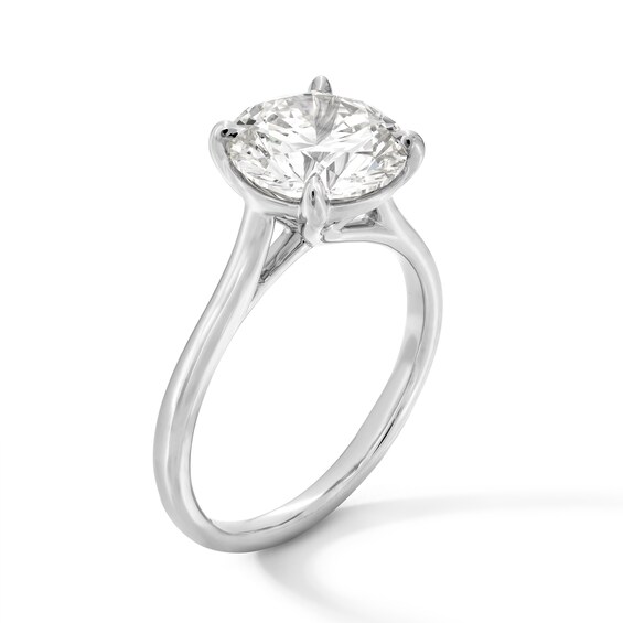 3 CT. Certified Lab-Grown Diamond Solitaire Engagement Ring in 14K White Gold (F/Vs2)