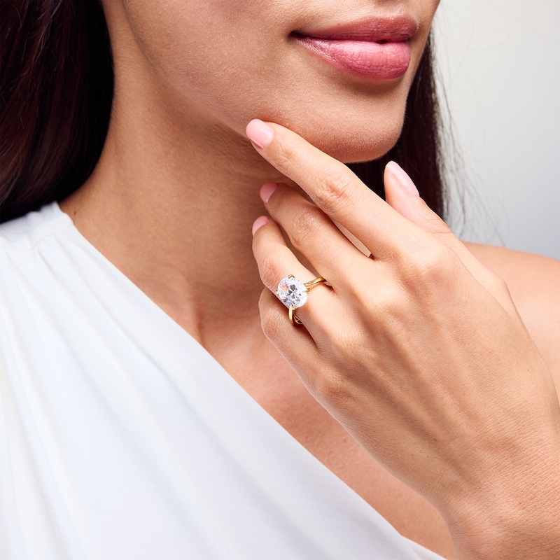 Main Image 2 of 4 CT. Oval Certified Lab-Grown Diamond Solitaire Engagement Ring in 14K Gold (F/VS2)