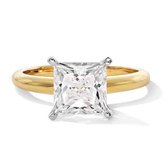 2 CT. Princess-Cut Certified Lab-Grown Diamond Solitaire Engagement Ring in 14K Gold (F/Vs2)