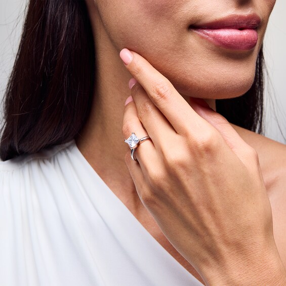 2 CT. Princess-Cut Certified Lab-Grown Diamond Solitaire Engagement Ring in 14K Gold (F/Vs2)