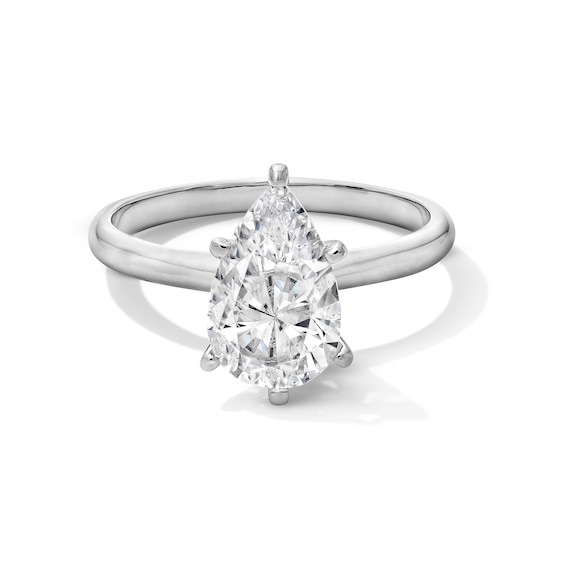 2 CT. Pear-Shaped Certified Lab-Grown Diamond Solitaire Engagement Ring in 14K White Gold (F/Vs2)