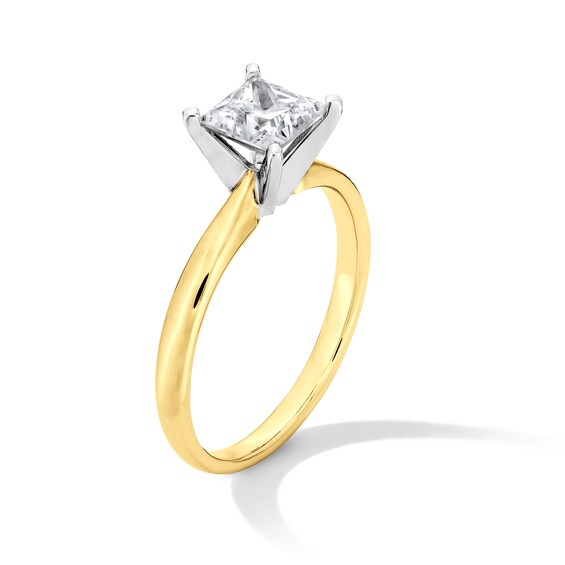 1 CT. Princess-Cut Certified Lab-Grown Diamond Solitaire Engagement Ring in 14K Gold (F/Vs2)
