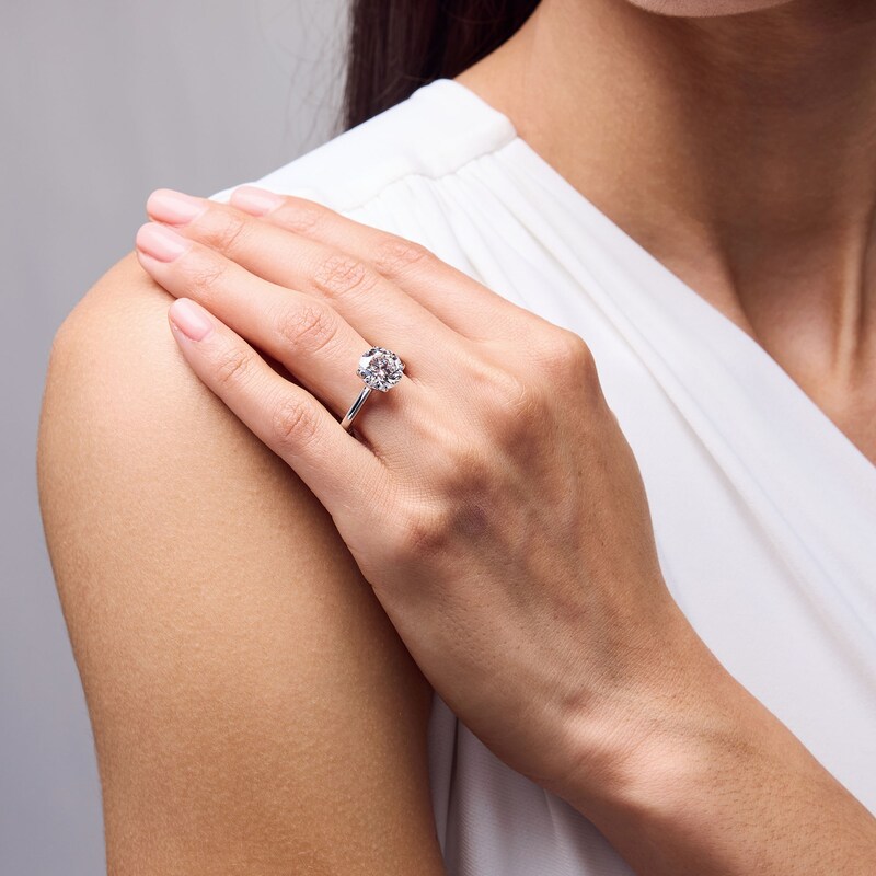 Main Image 2 of 4 CT. Certified Lab-Grown Diamond Solitaire Engagement Ring in 14K White Gold (F/VS2)