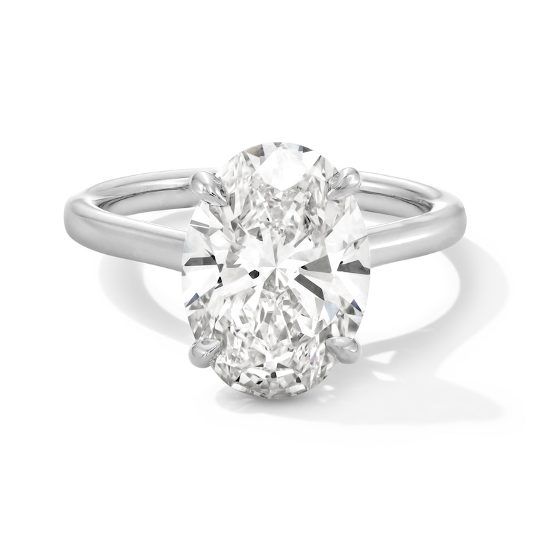 Main Image 1 of 3 CT. Oval Certified Lab-Grown Diamond Solitaire Engagement Ring in 14K White Gold (F/VS2)