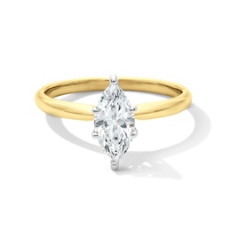 1 CT. Marquise-Cut Certified Lab-Grown Diamond Solitaire Engagement Ring in 14K Gold (F/VS2)