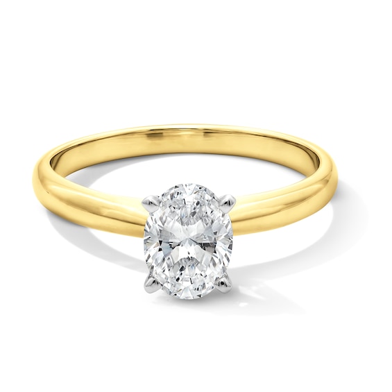 1 CT. Oval Certified Lab-Grown Diamond Solitaire Engagement Ring in 14K Gold (F/Vs2)