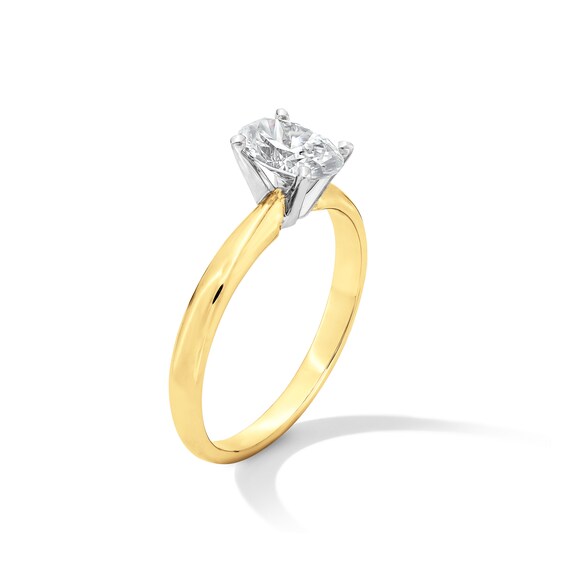 1 CT. Oval Certified Lab-Grown Diamond Solitaire Engagement Ring in 14K Gold (F/Vs2)