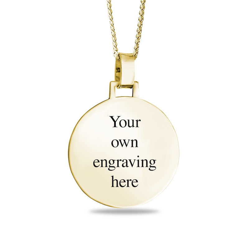 Main Image 2 of Engravable Photo "Until I See You Again" Pendant in 10K White or Yellow Gold (1 Image and 4 Lines) - 22”