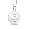 Thumbnail Image 2 of Engravable Skull Textured Pendant in Sterling Silver (4 Lines) - 22”