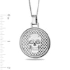 Thumbnail Image 3 of Engravable Skull Textured Pendant in Sterling Silver (4 Lines) - 22”