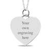Thumbnail Image 2 of Engravable “Home is Where Your Heart Smiles” Heart Pendant in Sterling Silver (3 Lines)