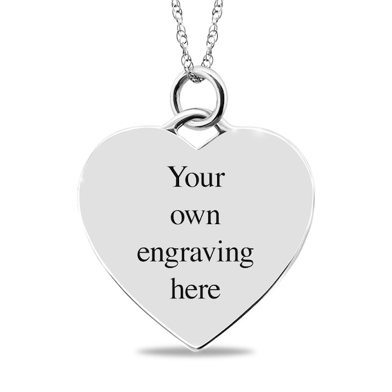 Engravable âA Mother and Daughter Love is Foreverâ Heart Pendant in Sterling Silver (3 Lines)