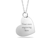 Thumbnail Image 2 of Engravable Enamel Tilted Heart Pendant in Sterling Silver (3 Lines)