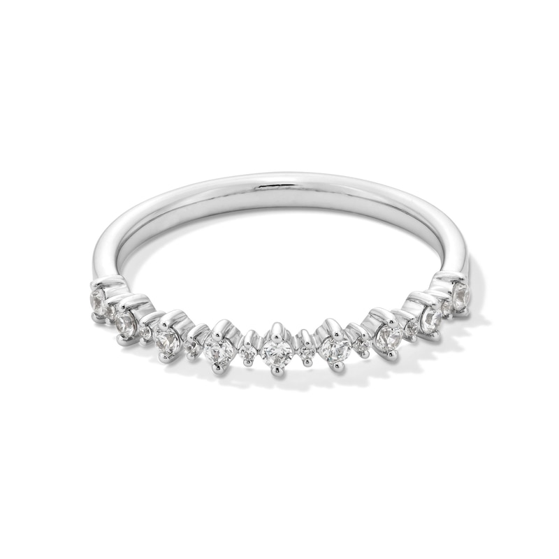 Main Image 1 of 1/5 CT. T.W. Diamond Alternating Stackable Anniversary Band in 14K White Gold
